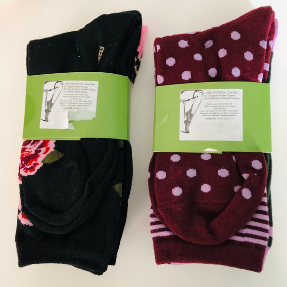 KATE SPADE 6 Pair Crew Socks NWT - Picture 2 of 3